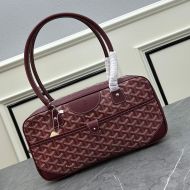 Goyard Saint Martin Bag In Goyardine Canvas Burgundy