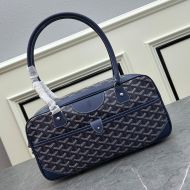 Goyard Saint Martin Bag In Goyardine Canvas Navy Blue