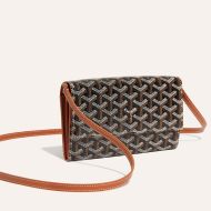 Goyard Varenne Continental Wallet In Goyardine Canvas Brown