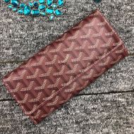 Goyard Goyardine Large Varenne Bifold Wallet Burgundy