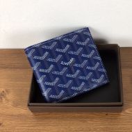 Goyard Goyardine Victoire Small Bifold Wallet Navy Blue