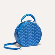 Goyard Alto Hatbox Trunk Bag In Goyardine Canvas Blue