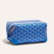 Goyard Bowling 25 Toiletry Bag In Goyardine Canvas Blue