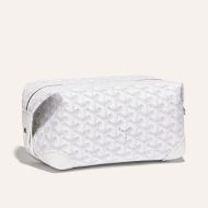 Goyard Bowling 25 Toiletry Bag In Goyardine Canvas White