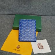 Goyard Goyardine Grenelle Passport Holder Blue