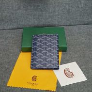 Goyard Goyardine Grenelle Passport Holder Navy Blue