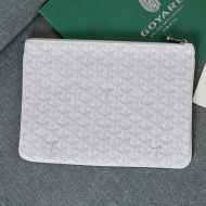 Goyard Goyardine Senat Clutch White