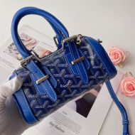 Goyard Mini Croisiere Bag In Goyardine Canvas Blue