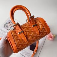 Goyard Mini Croisiere Bag In Goyardine Canvas Orange