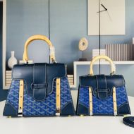 Goyard Mini Saigon Structure Bag In Goyardine Canvas Blue