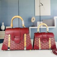 Goyard Mini Saigon Structure Bag In Goyardine Canvas Red