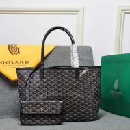 Goyard Saint Louis Reversible Tote In Goyardine Canvas Black/Brown