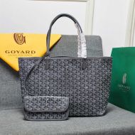 Goyard Saint Louis Reversible Tote In Goyardine Canvas Grey