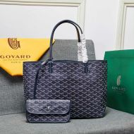 Goyard Saint Louis Reversible Tote In Goyardine Canvas Navy Blue