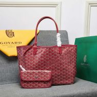 Goyard Saint Louis Reversible Tote In Goyardine Canvas Red