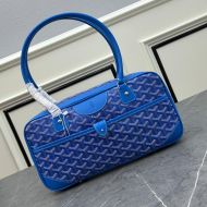 Goyard Saint Martin Bag In Goyardine Canvas Blue