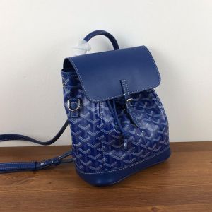 Goyard Mini Alpin Backpack In Goyardine Canvas Blue