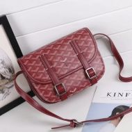 Goyard Belvedere PM Messenger In Goyardine Canvas Burgundy