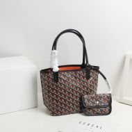 Goyard Mini Saint Louis Reversible Tote In Goyardine Claire-Voie Canvas Orange