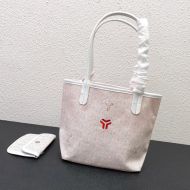 Goyard Mini Saint Louis Reversible Tote In Goyardine Claire-Voie Canvas with Exclusive Kaki Logo Pink