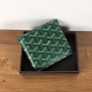 Goyard Victoire Bifold Wallet In Goyardine Canvas Green