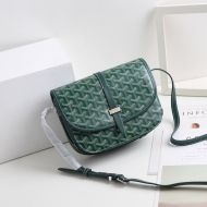 Goyard Belvedere PM Bag In Goyardine Canvas Green