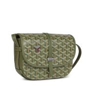 Goyard Belvedere PM Bag In Goyardine Canvas with Exclusive Kaki Logo Green