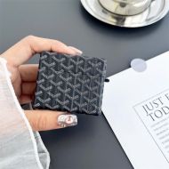 Goyard Goyardine Trunk Airpods Case Black