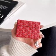 Goyard Goyardine Trunk Airpods Case Red