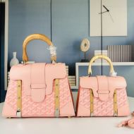 Goyard Saigon Structure Bag In Goyardine Canvas Pink