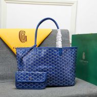 Goyard Saint Louis Reversible Tote In Goyardine Canvas Blue