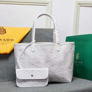 Goyard Saint Louis Reversible Tote In Goyardine Canvas White